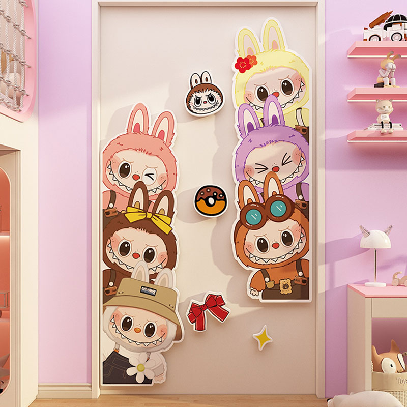 拉布儿童房间柜门布置装饰品贴画