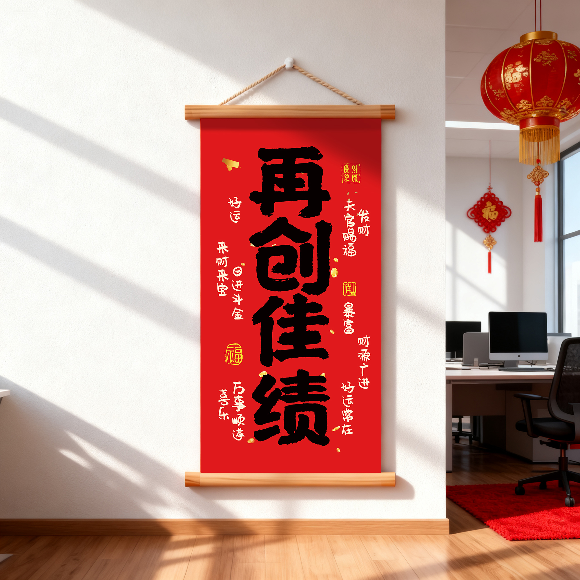 办公室氛围布置爆单挂画爆单符贴纸电商公司文化墙贴企业新年装饰