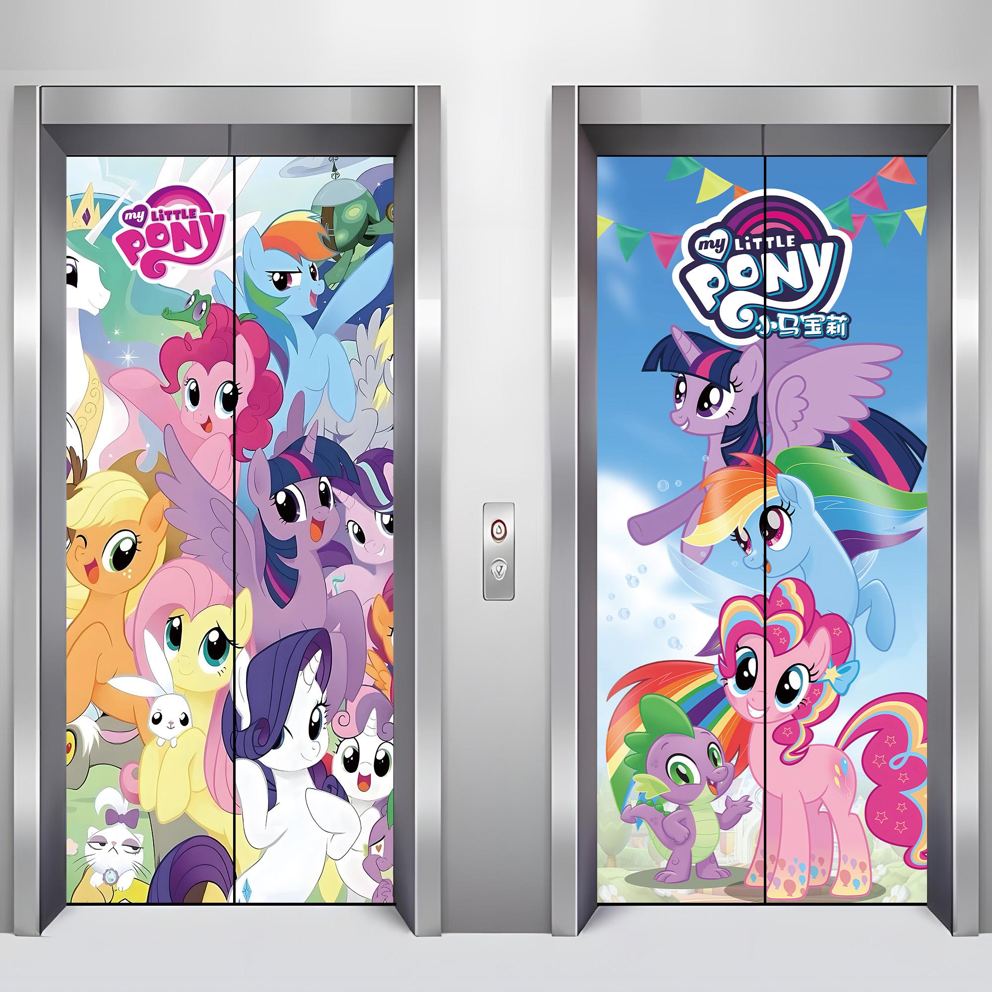 现货速发入户电梯门贴纸装饰贴画