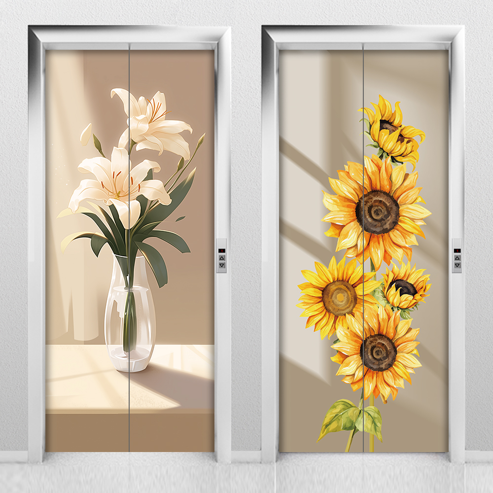 入户电梯门贴纸装饰贴画布置美化