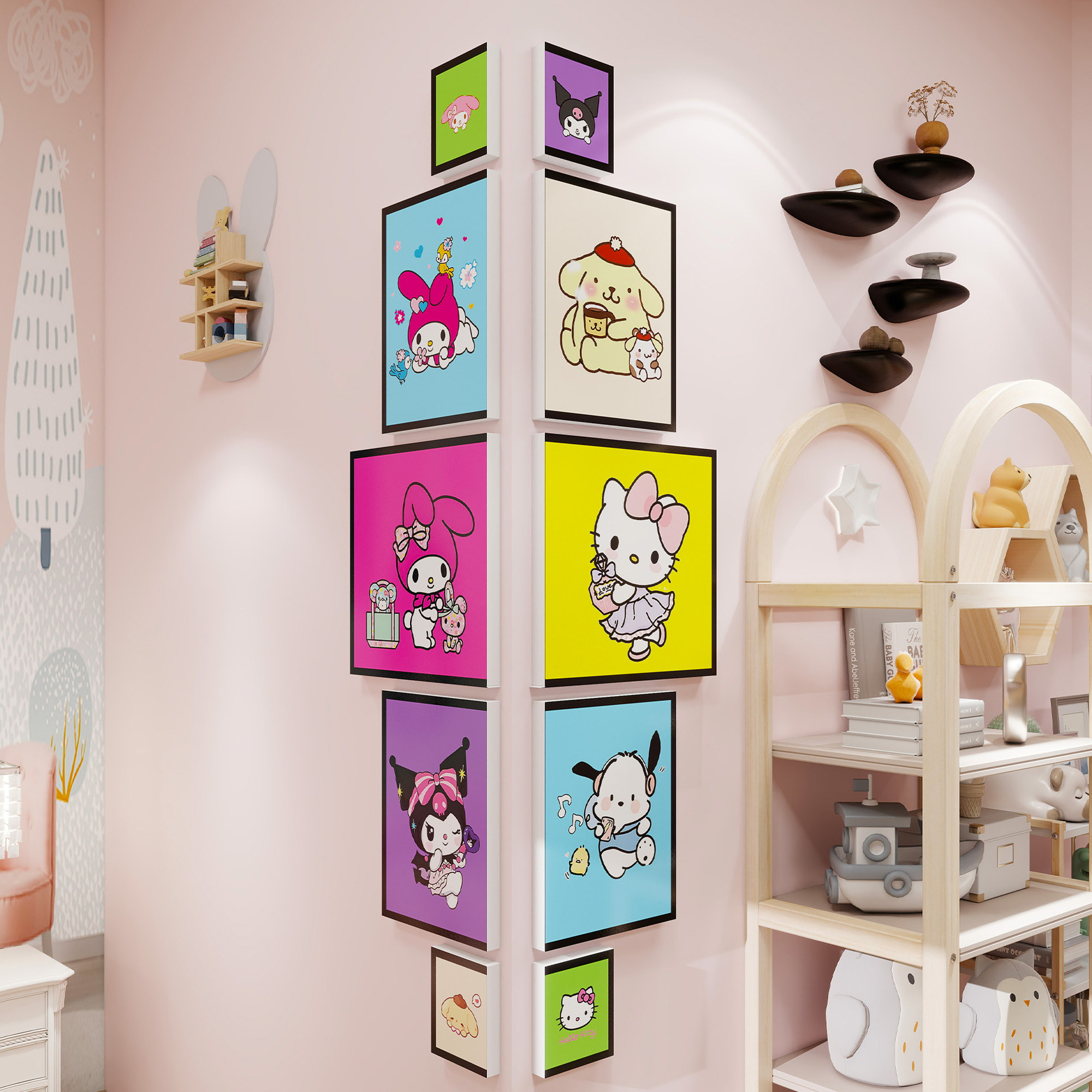 儿童房间墙面装饰画门上美化贴纸布置卧室贴画墙纸遮丑贴卡通挂画,家居饰品,软装墙贴,淘宝优惠券,粉丝福利购,淘宝优惠卷