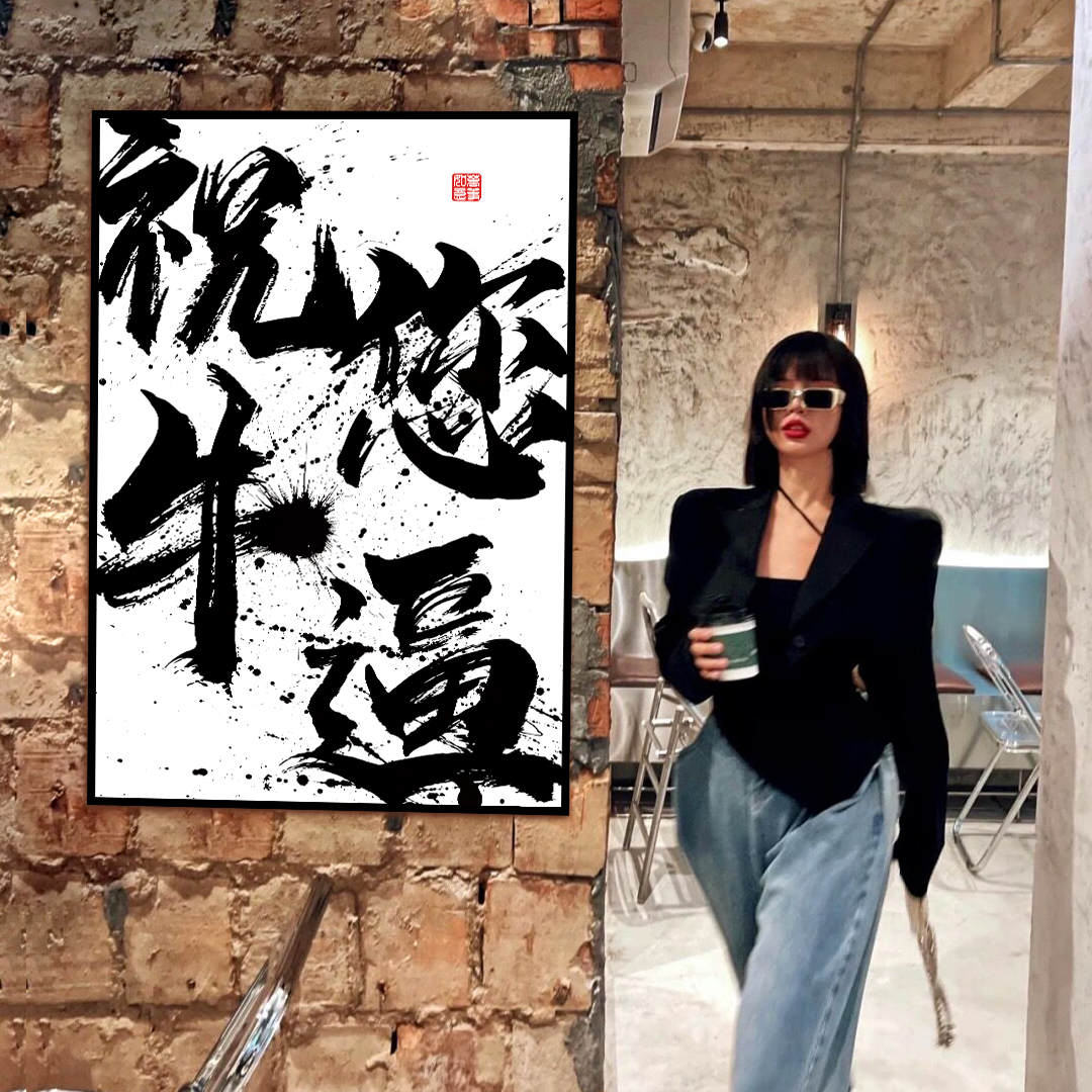 网红打卡拍照区氛围布置软装饰画