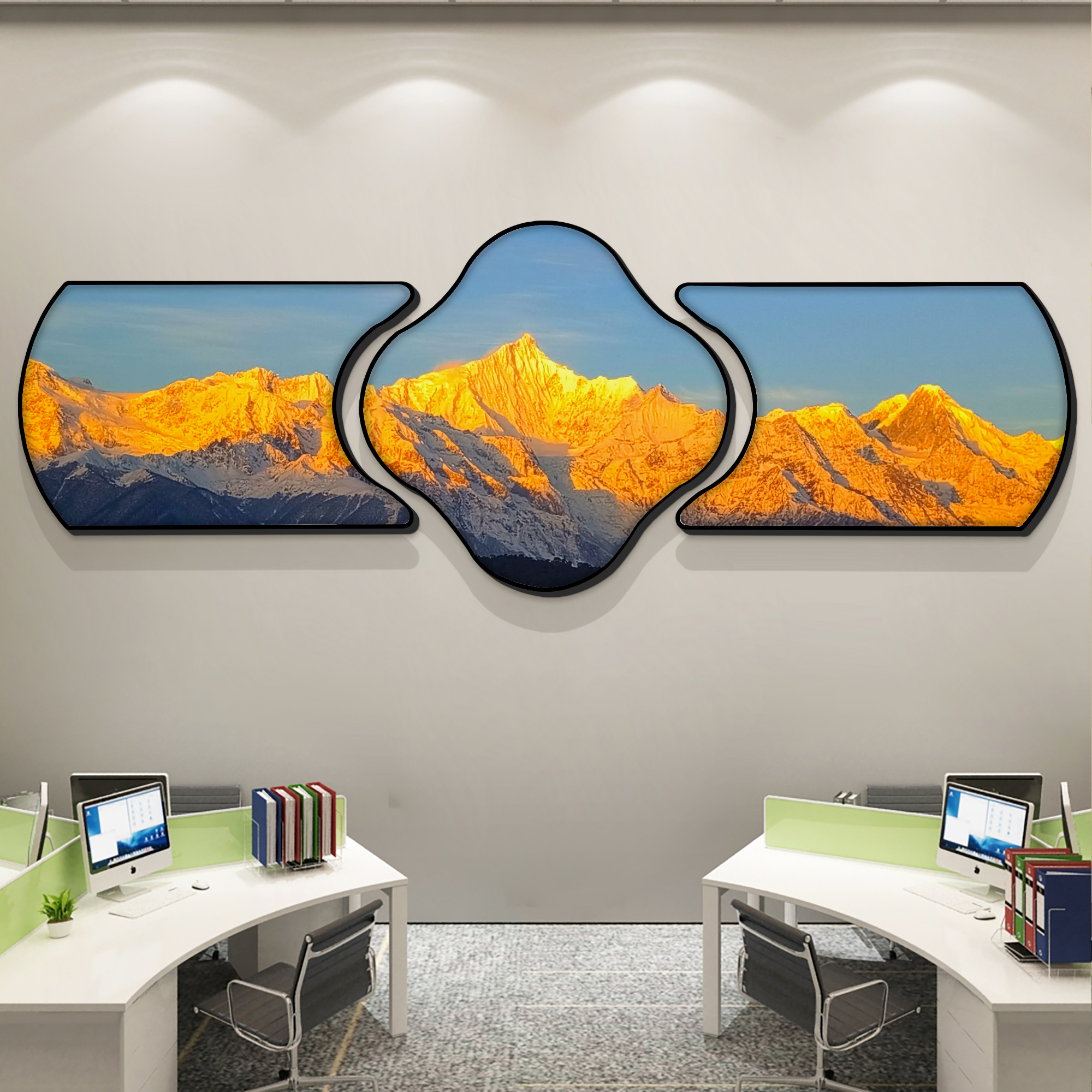 老板办公室装饰字画挂画背景画