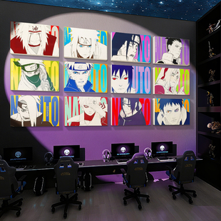 火影忍者贴纸电竞酒店网吧迪达拉佐助鸣人周边动漫儿童房卧室贴画