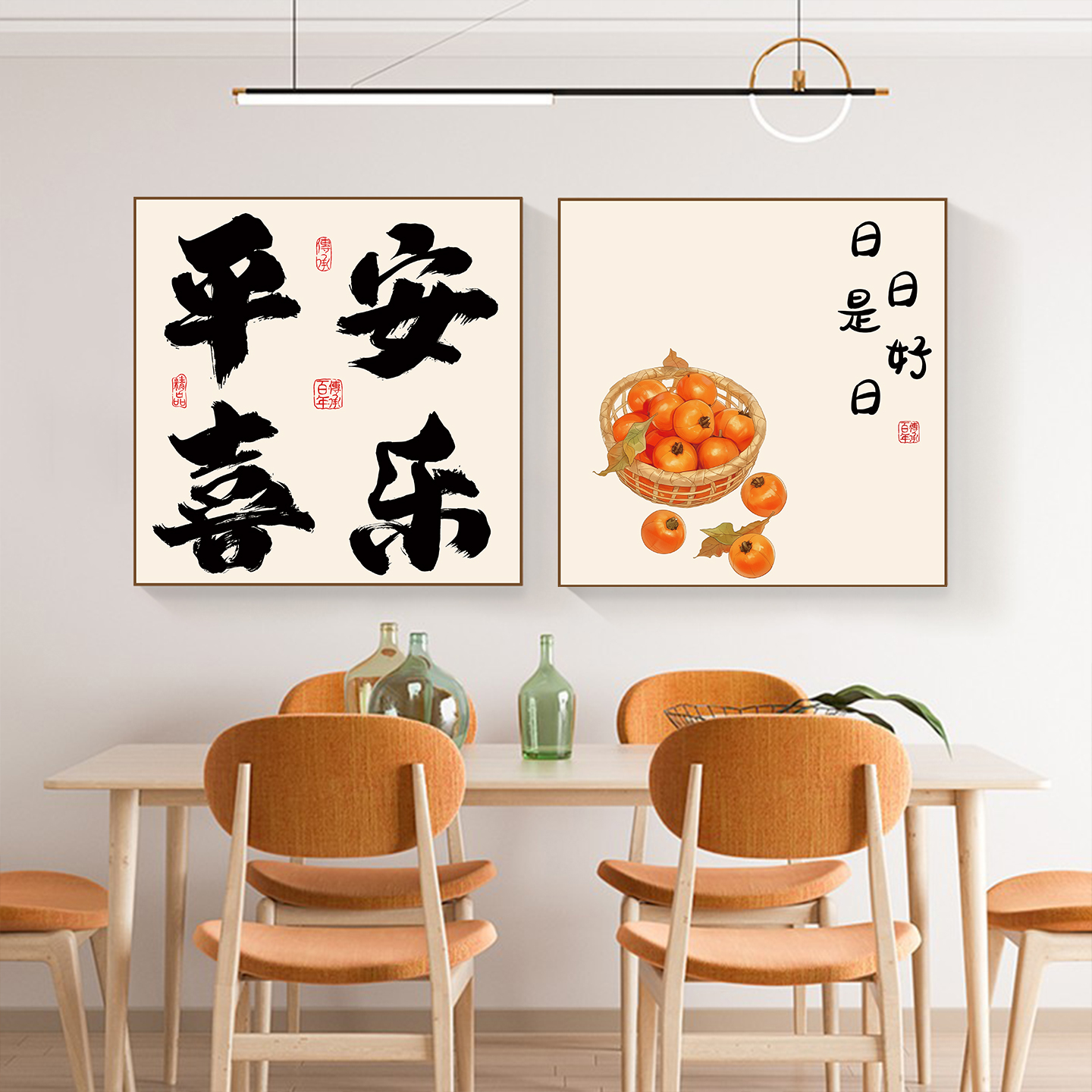 三餐四季新中式茶馆客餐厅装饰画