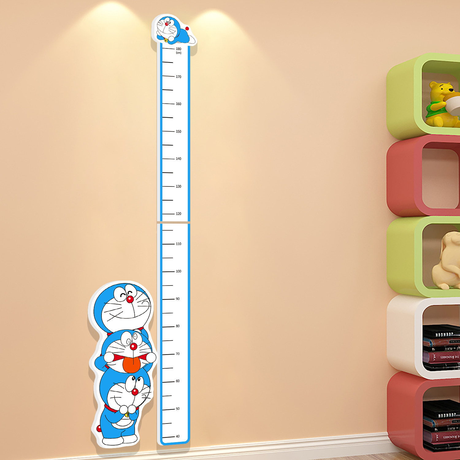 哆啦A梦儿童身高贴可移除不伤墙