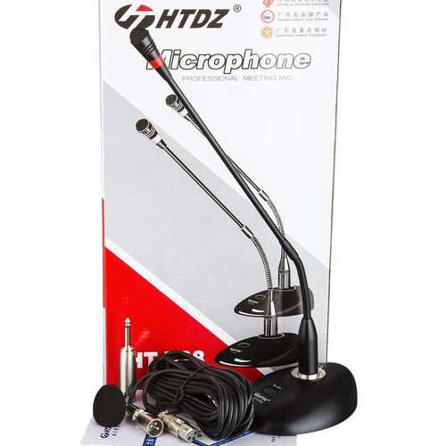 海天HT-D38 专业电容式鹅颈视频会议演讲麦克风话筒 台式有线座麦