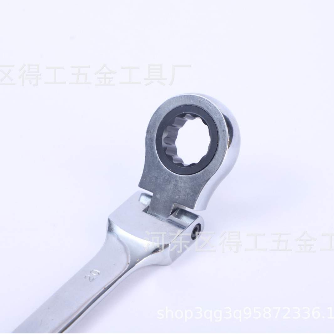 摇头棘轮万向扳手15件套船舶汽修组套工具扳手