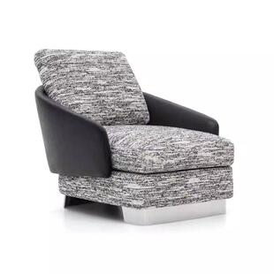 现代设计师布艺单椅休闲椅洽谈椅轻奢懒人沙发棉麻意式极简劳森椅