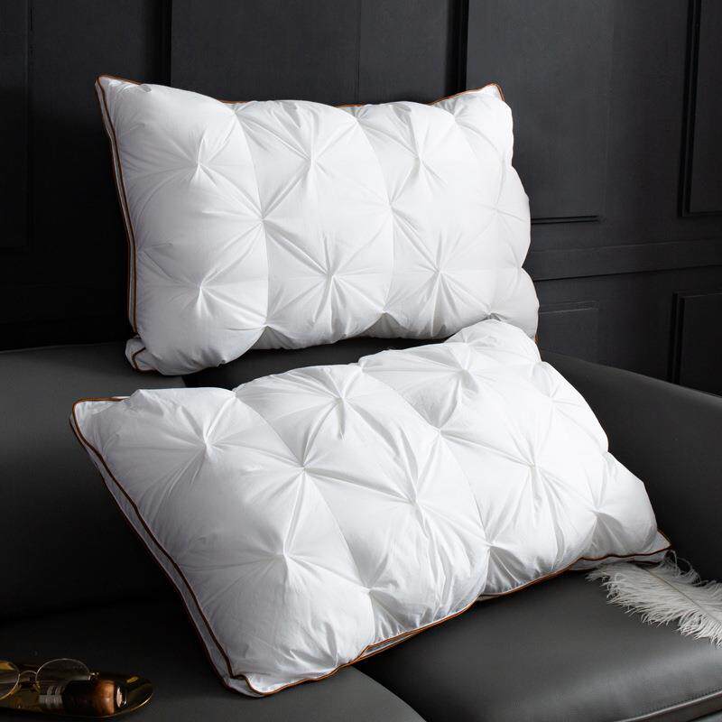 立体定型枕酒店宾馆纯棉扭花羽绒枕芯长方形单人成人枕头侧睡