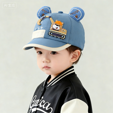 儿童帽子春秋季小熊挖机棒球帽男女童卡通遮阳鸭舌帽宝宝防晒帽子,童装/婴儿装/亲子装,帽子,淘宝优惠券,粉丝福利购,淘宝优惠卷