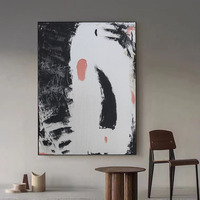 HW.paint原創(chuàng)手繪《相知相伴》赤貧風(fēng)玄關(guān)掛畫北歐極簡風(fēng)油畫客廳