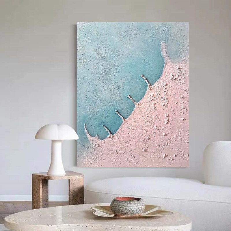 piant原创手绘油画《星辰大海》北欧肌理画大幅客厅卧室装饰画