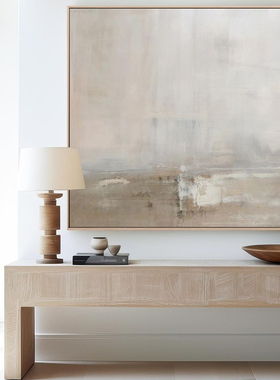 HW.ART手绘油画《漫曲》侘寂风装饰画客厅挂画玄关餐厅抽象纯手工