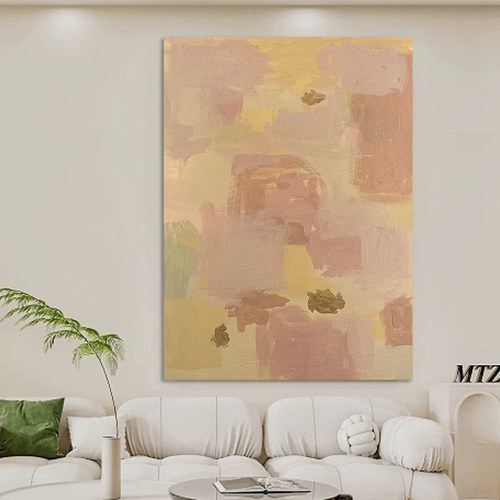 HW.paint纯手绘油画《渝枂》侘寂风装饰画客厅背景墙现代抽象挂画