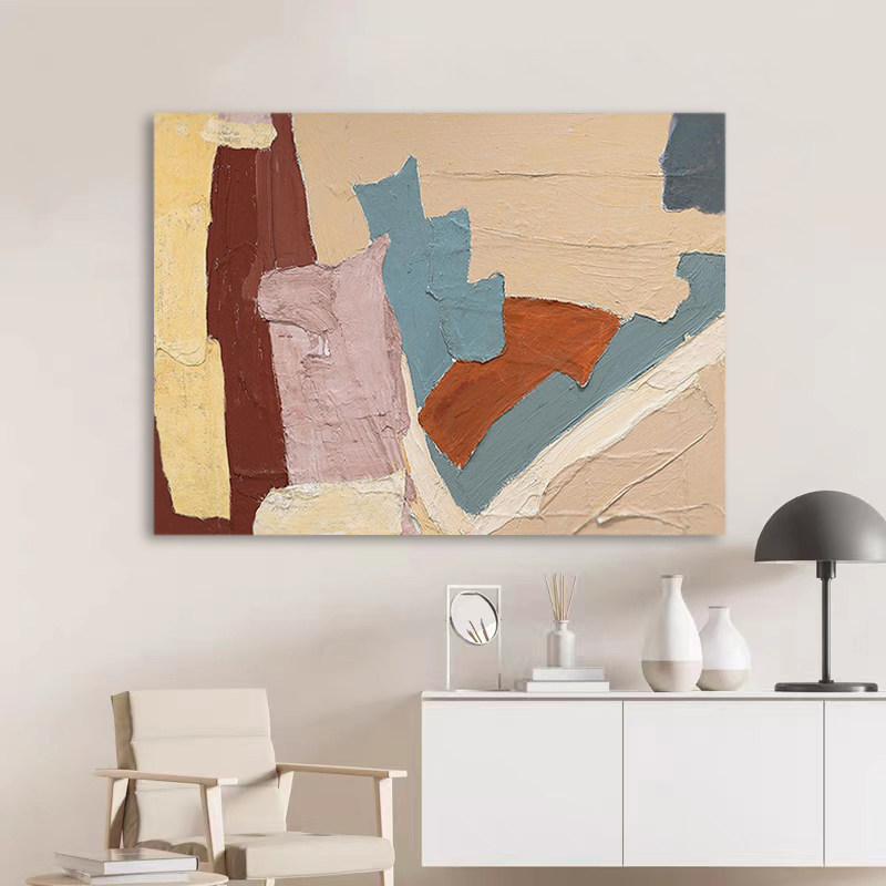 HW.ART手绘油画《幻境臆想》极简风客厅装饰画玄关抽象手工肌理画,家居饰品,油画,淘宝优惠券,粉丝福利购,淘宝优惠卷