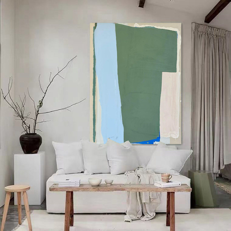 piant原创手绘《青涩岁月》纯手工油画挂画样板间客厅装饰壁画