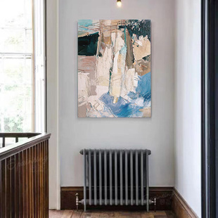 HW.paint原创手绘油画 饰画 时光 赤贫风简约艺术餐厅挂画客厅装
