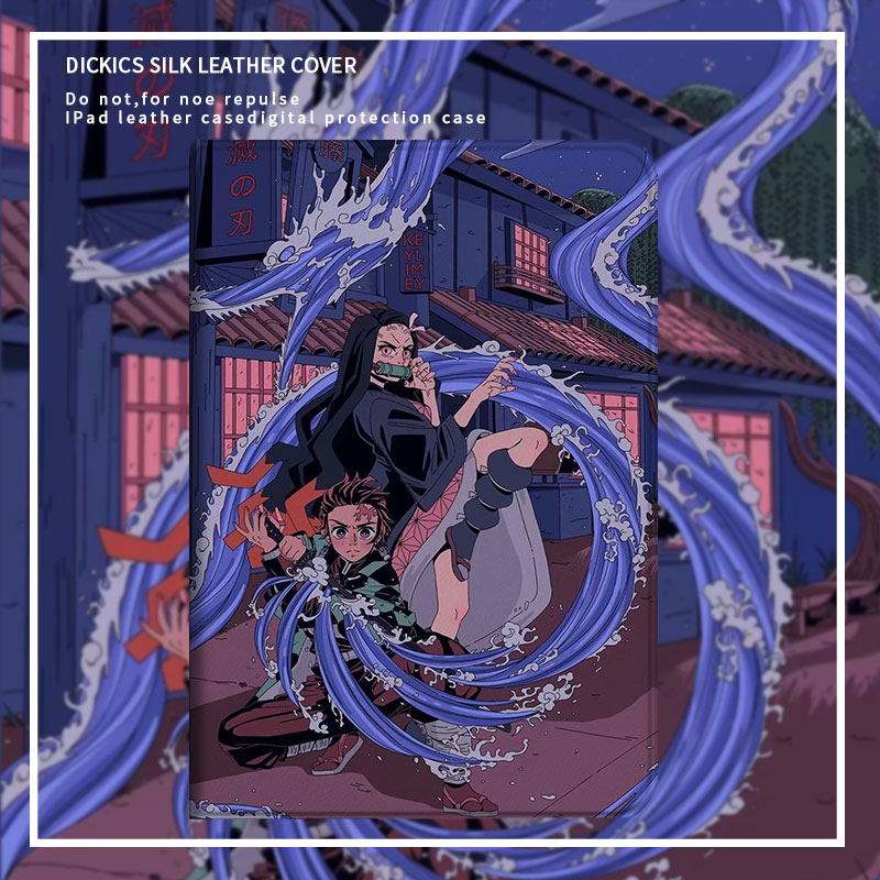 苹果鬼灭之刃带笔槽动漫保护套