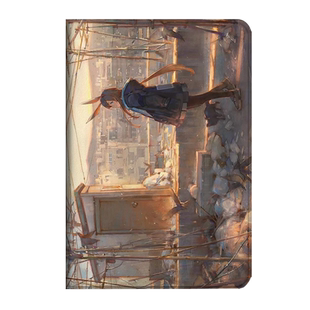 阿米娅ipadmini6适用ipad2021平板保护套19/18/10.2笔槽air2/3/4mini2020明日方舟壳pro11三折9.7气囊5/6动漫