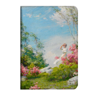 油画妇人适用2021pro11寸ipad8平板保护套10.2带笔槽9.7寸2019平板10.5三折式air4创意4气囊2苹果手绘壳6