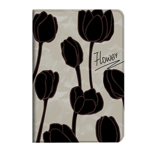 黑色郁金香适用2022ipadpro11英寸air5保护壳2020三折款7透明苹果mini6笔槽4迷你6平板3外套11寸9第九代10.9