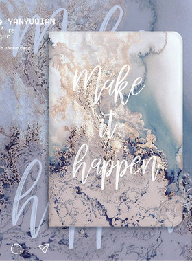 LZL适用于苹果10.2寸IPAD灰色石纹平板保护套mini新款9.7寸air彩色2018新款电脑壳硅胶迷你5ipad6第六代a1822