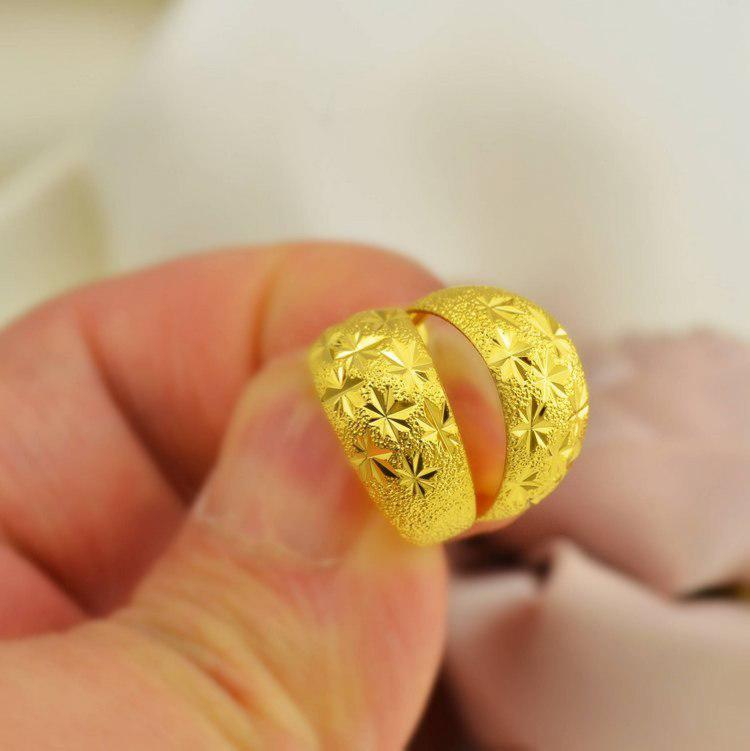 中年妇女耳环妈妈款适合戴的人带气质黄金不掉色24k