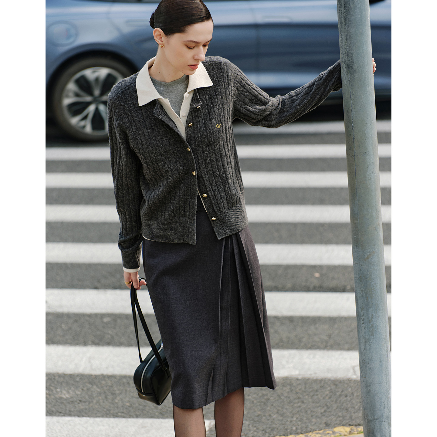 卓凡尼·华伦天奴羊毛针织开衫