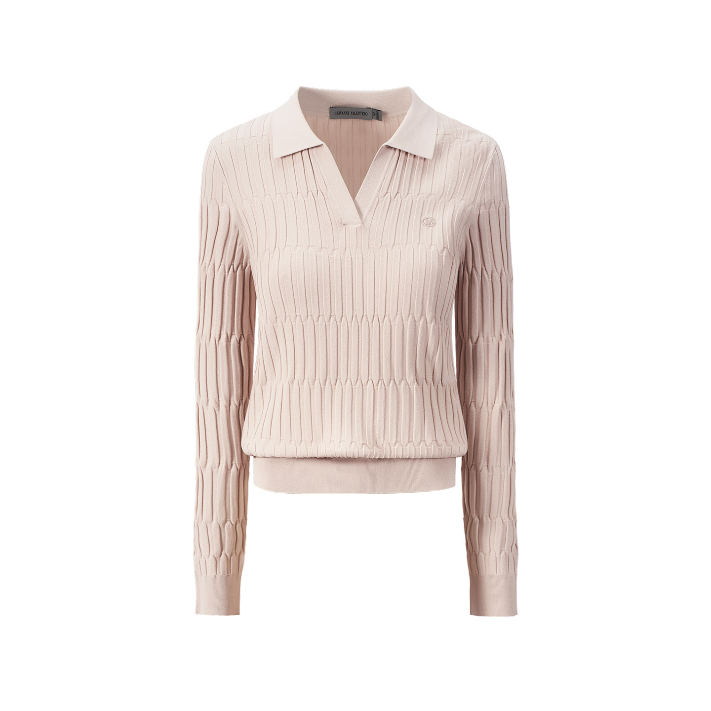 卓凡尼·华伦天奴翻领打底针织衫