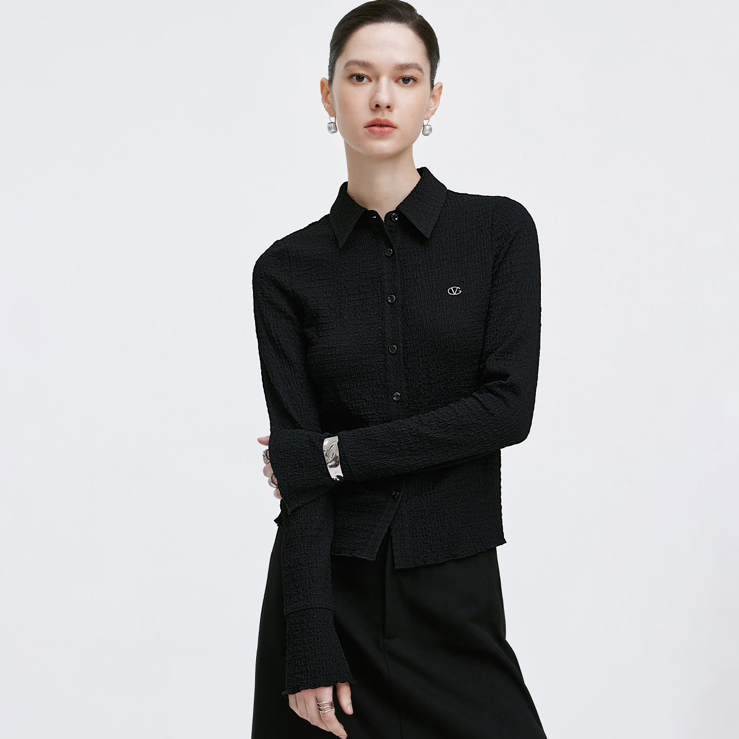 卓凡尼·华伦天奴女士长袖衬衫