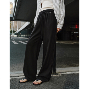 抽绳宽松高腰显瘦垂感直筒长裤 女士休闲裤 VALENTINO春季 GIOVANNI