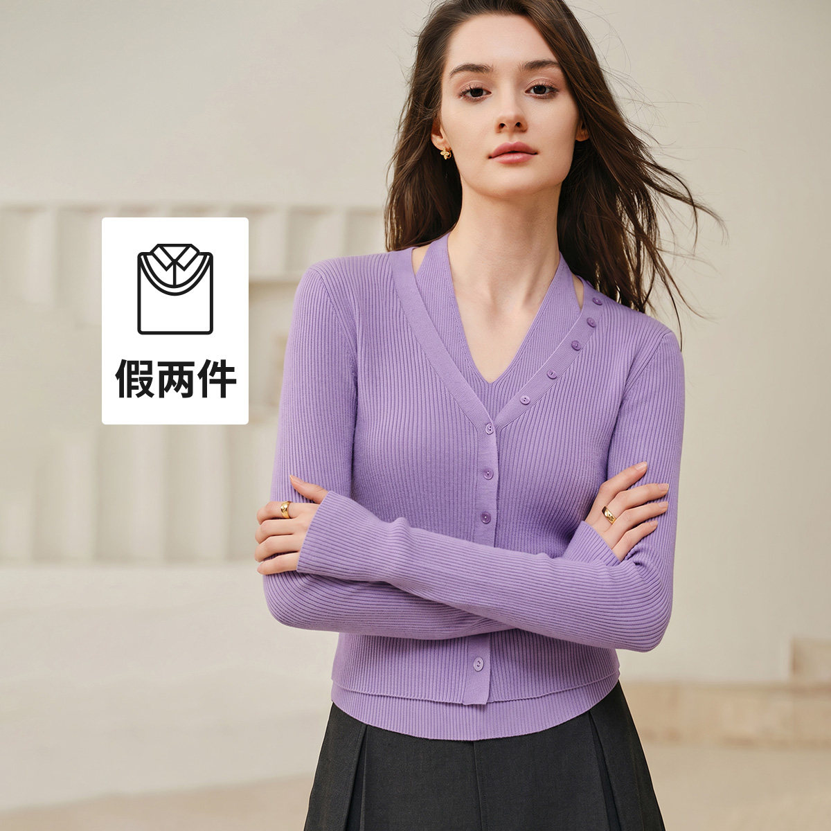 卓凡尼·华伦天奴秋冬女士针织衫