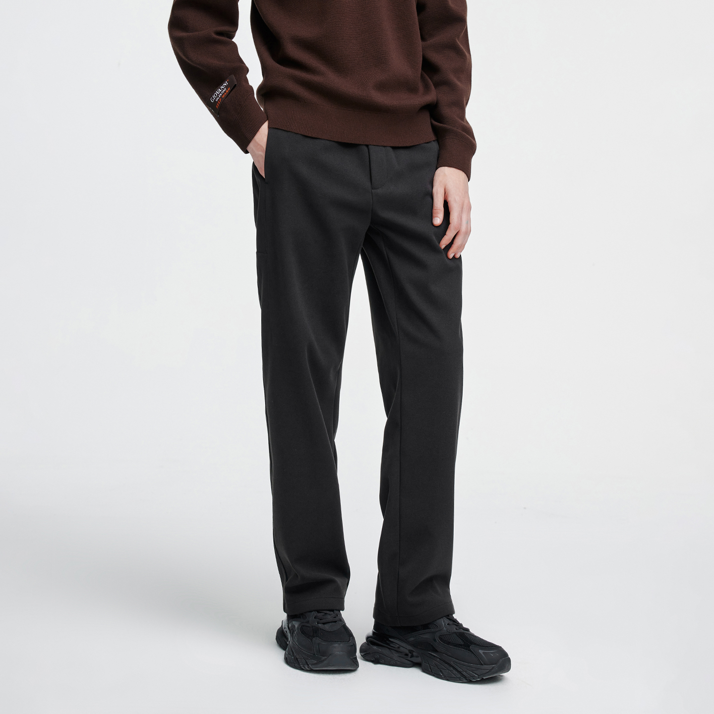 卓凡尼·华伦天奴加绒休闲长裤