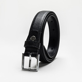 经典 GIOVANNI VALENTINO女士黑色皮带合金针扣时尚 百搭休闲腰带