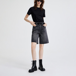 直筒宽松显瘦五分裤 女士高腰休闲牛仔短裤 VALENTINO夏季 GIOVANNI