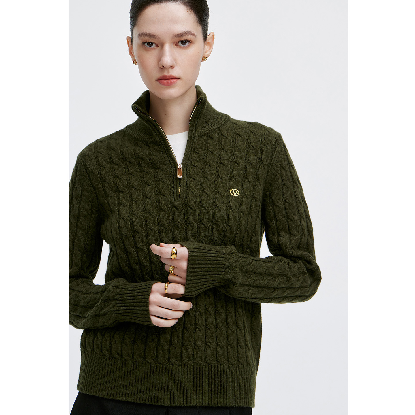 卓凡尼·华伦天奴绞花羊毛衫