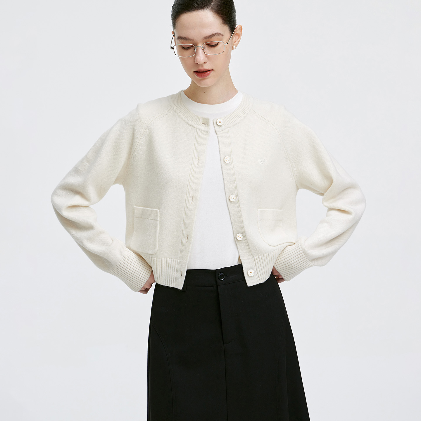 卓凡尼·华伦天奴全羊毛针织开衫