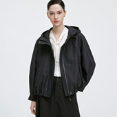 风衣女士休闲宽松秋冬季 GIOVANNI VALENTINO连帽户外短款 夹克外套