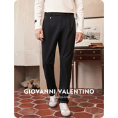 加绒 男秋冬季 GIOVANNI 黑色西装 休闲裤 VALENTINO新款 裤 直筒长裤