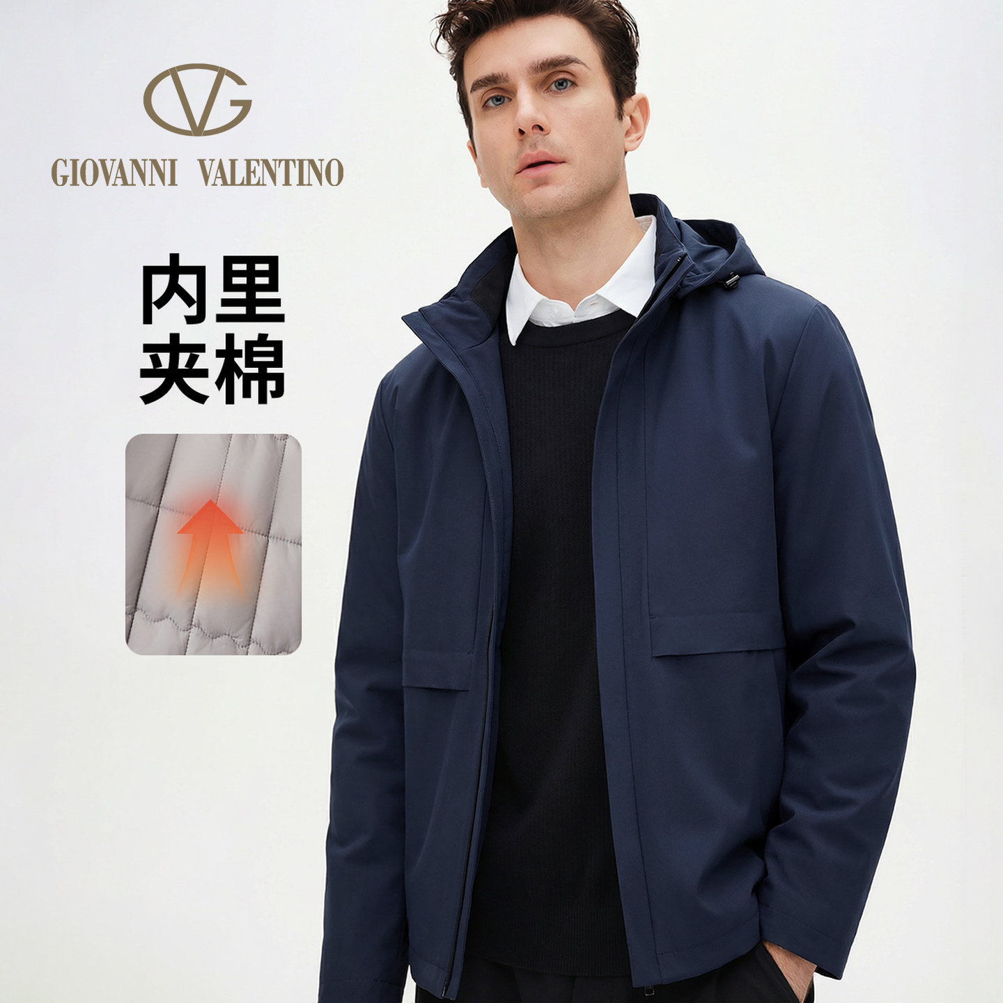 卓凡尼·华伦天奴夹棉夹克外套