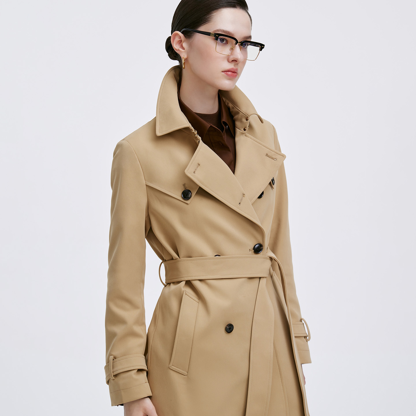 卓凡尼·华伦天奴双排扣风衣外套