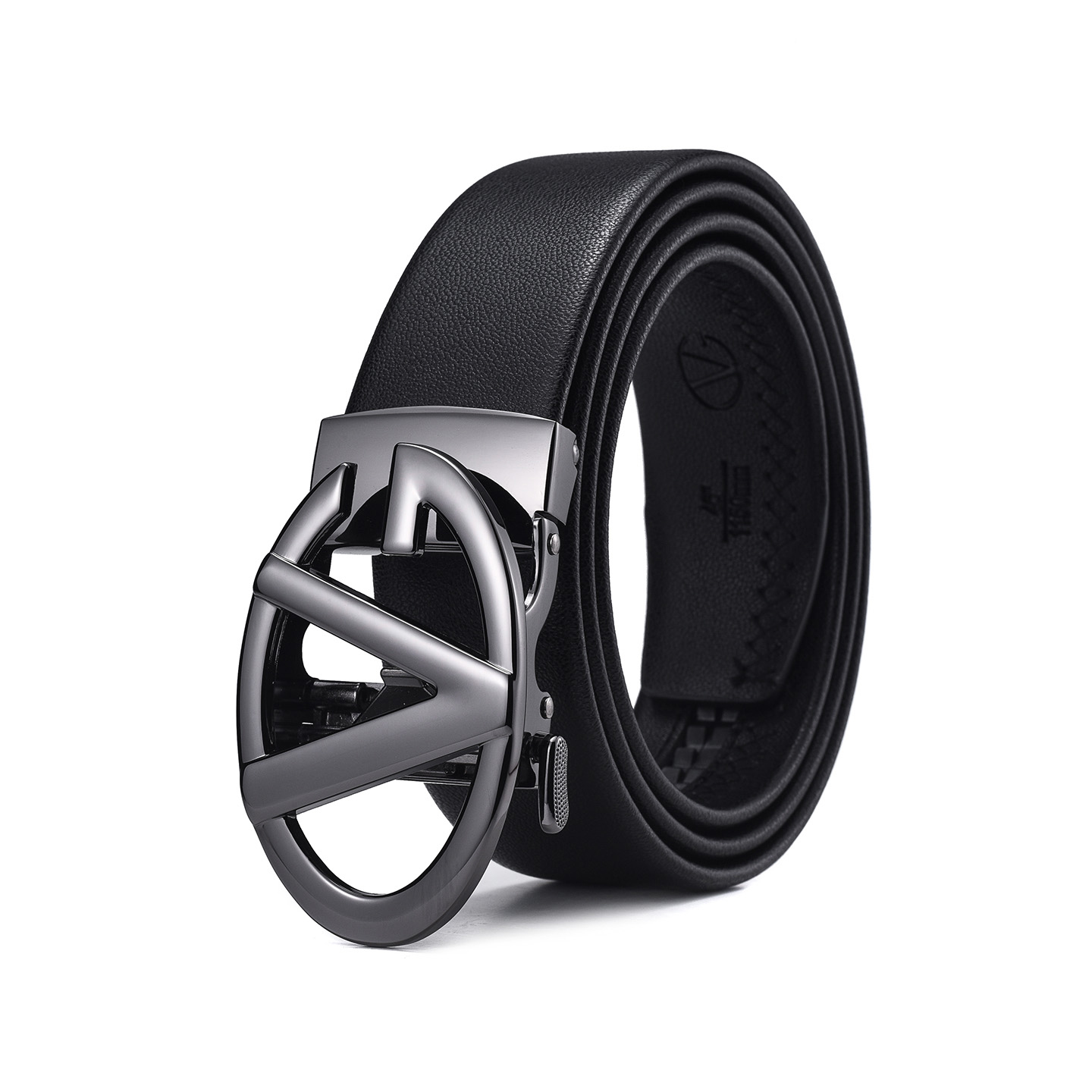 GIOVANNI VALENTINO新款男士皮带高端时尚自动扣牛皮裤纯色腰带