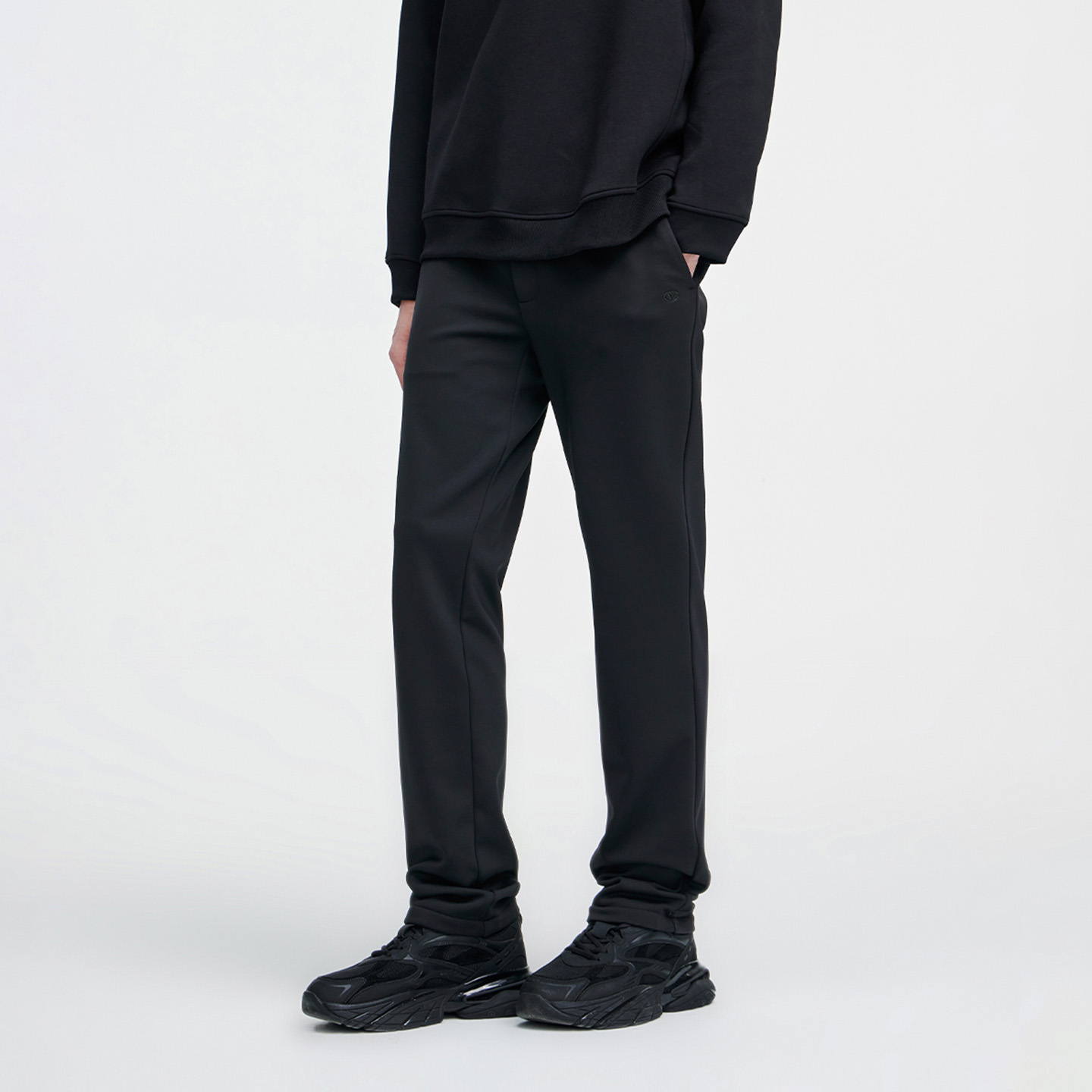 卓凡尼·华伦天奴加绒休闲长裤