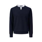 GIOVANNI 假两件休闲宽松圆领套头毛衣 针织衫 VALENTINO男士 秋冬季