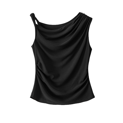 bananacici不规则斜肩百搭上衣