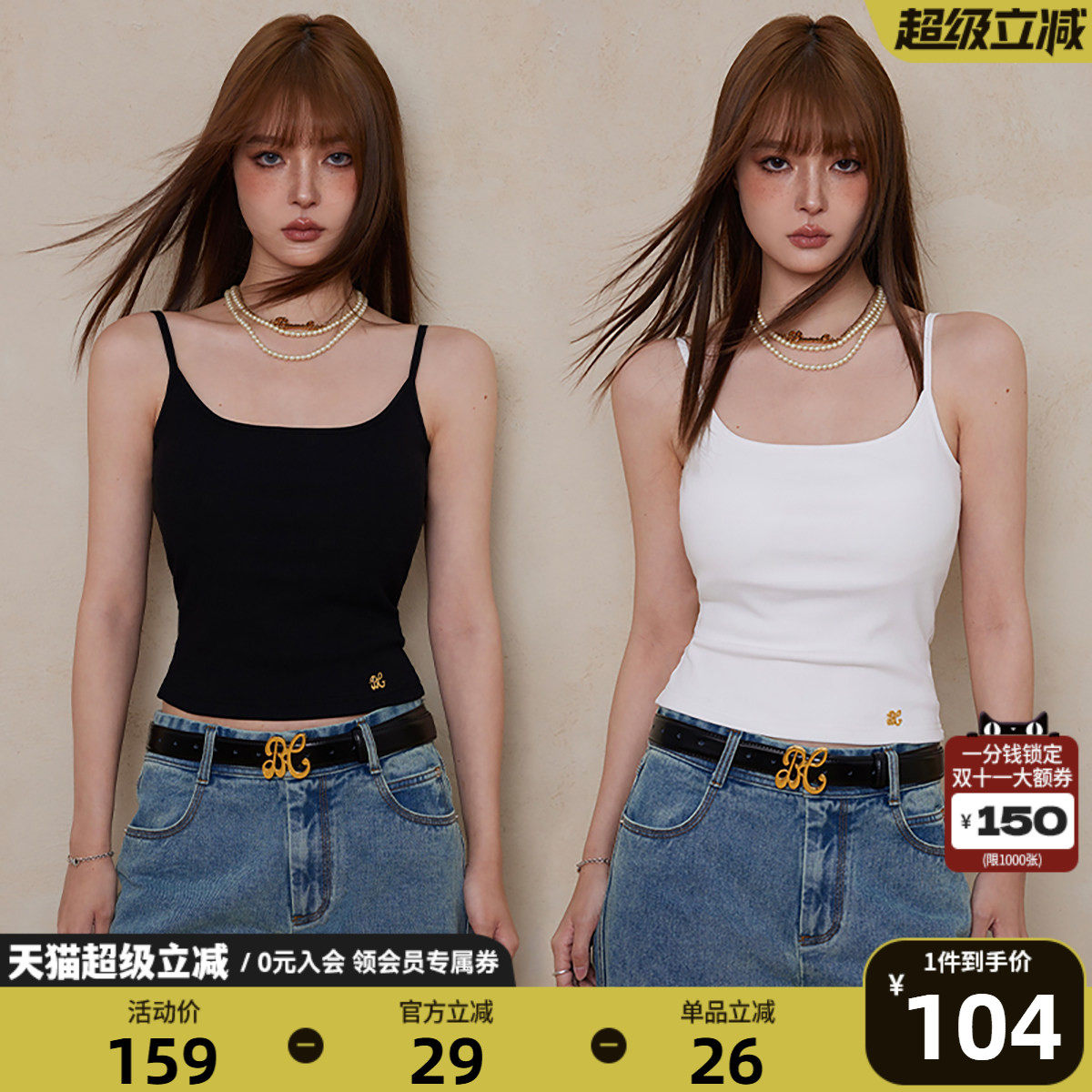 BANANA CICI2026年夏季新款百搭含可拆卸胸垫遮副乳修身背心吊带