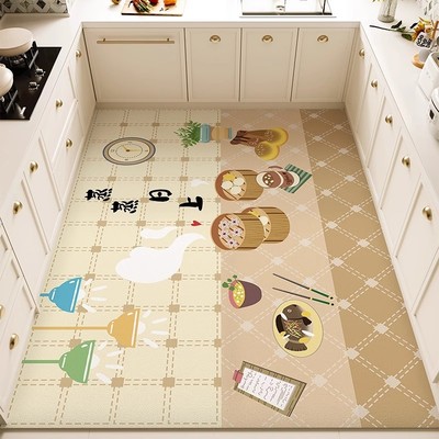 全铺大面积pvc防水地毯免清洗厨房地垫防滑防油可擦免洗耐脏专用