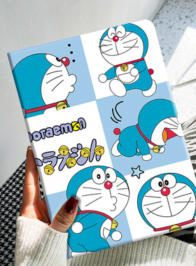 苹果ipadair11平板保护壳Air6/7全包保护套11寸卡通M3适用于2024/2025款哆啦A梦M2硅胶防摔壳inch-11支架儿童