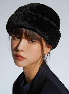 clásico原创设计毛毛瓜皮帽复古百搭时尚秋冬休闲保暖圆顶帽
